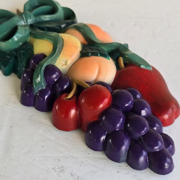 Home Interiors Mixed Fruit Wall Decor Vintage Made in the USA 1990's - Picture 6 of 9